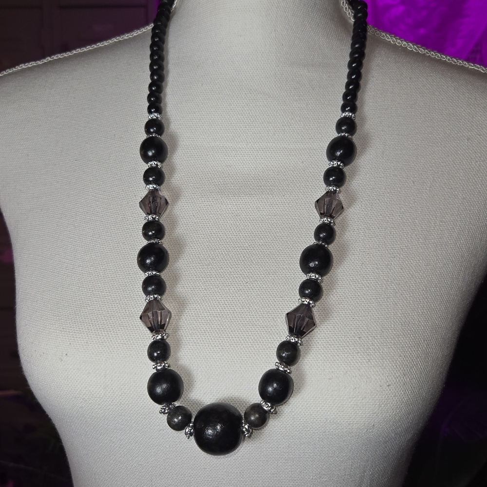 Classic Black Bead Necklace - Elegant Women’s Jewelry